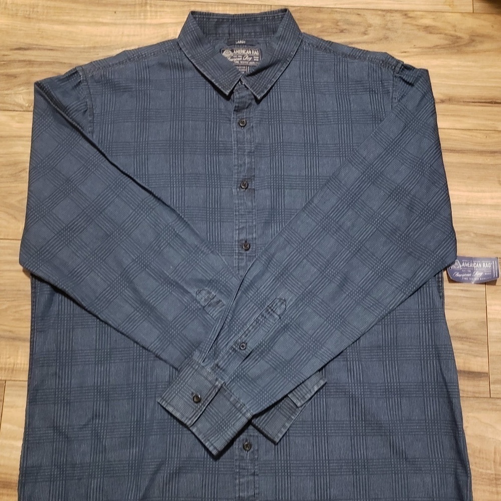 Men’s American Rag CIE Large Long Sleeve Shirt 100% Cotton